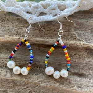 Colorful Hippy Bead Earrings